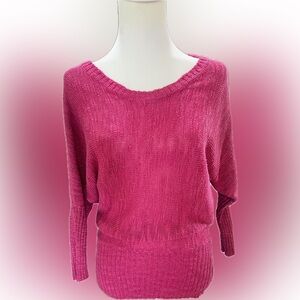 Wet Seal Fuchsia Crew Neck Sweater